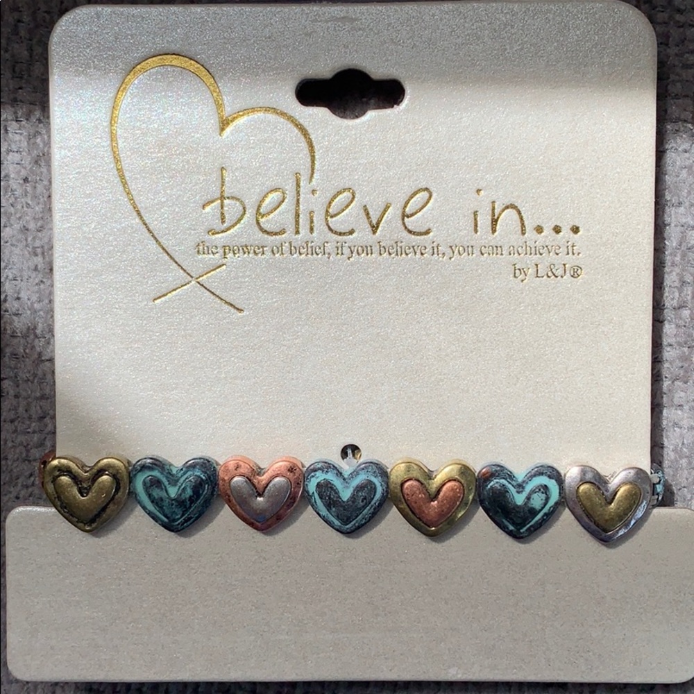 NEW WITH TAG: believe in... by L&L Heard Bracelet